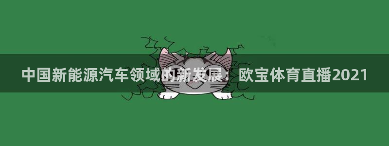 中国新能源汽车领域的新发展：欧宝体育直播2021