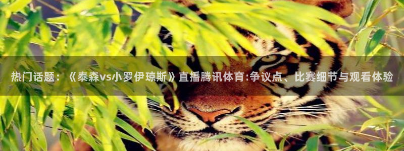 热门话题：《泰森vs小罗伊琼斯》直播腾讯体育:争议点、比赛细节与观看体验