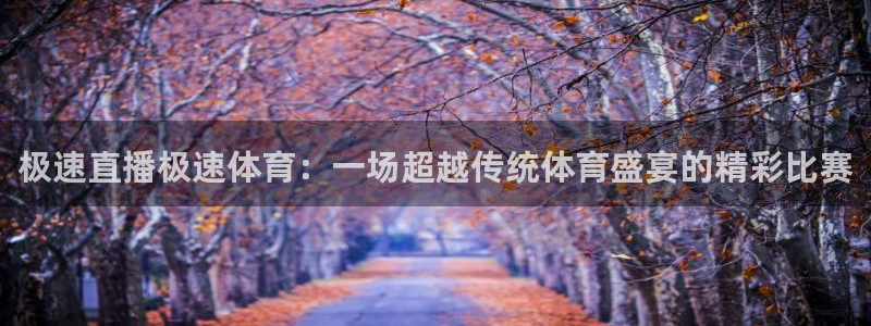 极速直播极速体育：一场超越传统体育盛宴的精彩比赛