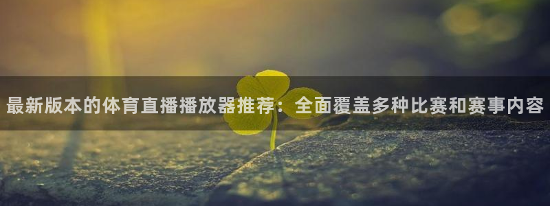 最新版本的体育直播播放器推荐：全面覆盖多种比赛和赛事内容