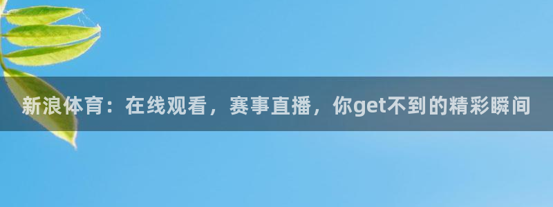 新浪体育：在线观看，赛事直播，你get不到的精彩瞬间