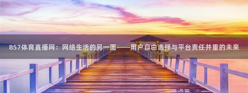 857体育直播网：网络生活的另一面——用户自由选择与平台责任并重的未来